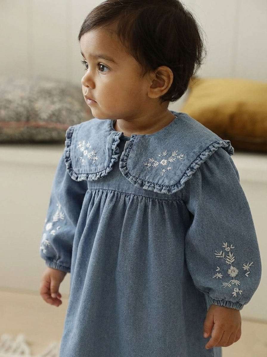 Oplus_16908288 Bluebell Bloom Denim Dress - Image 1