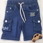 TOY STORY Navy Blue Knit Denim Shorts