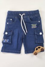 TOY STORY Navy Blue Knit Denim Shorts